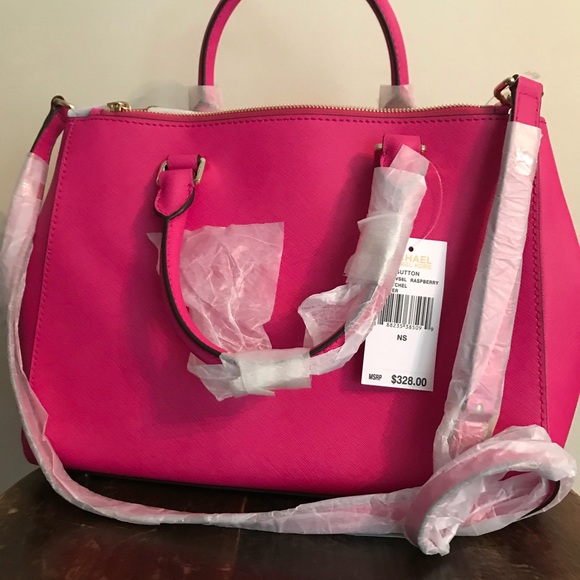 Michael Kors Medium Raspberry Sutton Satchel - Picture 2 of 6